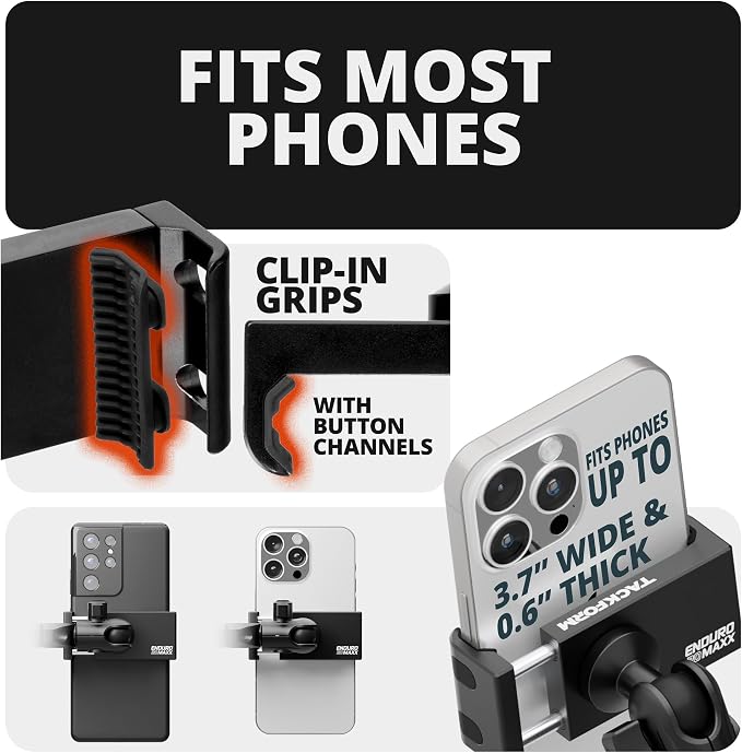 Tackform Link Vent Mount Universal Phone Holder - Compatible with BlueCruise, 2021-2025 Ford F150 & Raptor, 2023-2025 Ford Super Duty | Aluminum | Zero Slip | 3.5" Arm | Purple