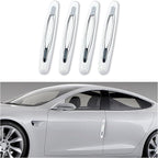 4PCS Car Door Edge Guards,Anti-Scratch Car Door Protector Trim Strip with Self Adhesive for Car Decor,Universal Exterior Car Accessories Door Guards for Cars Trucks SUVs (White)