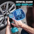 150PSI Tire Inflator Portable Air Compressor: Cordless Air Pump Compatible with Makita 18V Battery - Car Tire Pump with Digital Pressure Gauge & LED Light for Auto, Motorcycles (Tool Only)