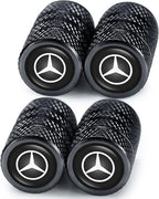 Car Tire Valve Stem Caps for Automobiles,Dust Caps Compatible with Mercedes Benz CESM CLK GLK GL AB GLS GLE AMG Series Car Tires，Alloy Leak-Proof Valve Cover