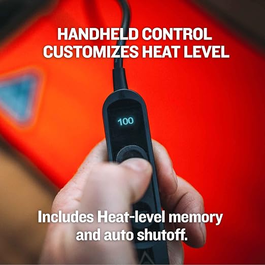 Backside 12-Volt Powered Heated Seat Pad, Regular, Orange/Blue