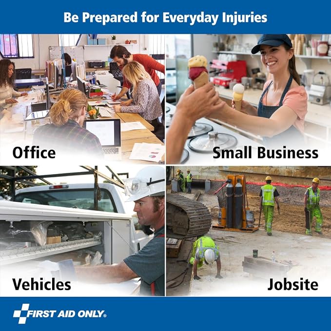 6060 All-Purpose 10-Person Emergency First Aid Kit for Business, Worksite, Home, and Car, 57 Pieces