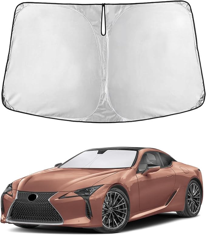 Windshield Sunshade Compatible for Lexus LC 2018-2022 2023 2024, Sun Visor for Front Windshield & Window Sun Shade Cover, UV Heat Blocker & Protector, Car Accessories