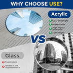 20in acrylic convex mirror 180° adjustable wide-angle indoor security mirror suitable for monitoring blind spots in parking lots Garage warehouses offices and traffic safety management