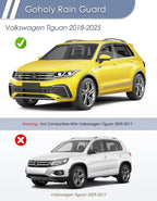 in-Channel Window Rain Guard for Fit for Volkswagen Tiguan 2018-2024 Rain Guards Side Window Visors Low Profile Vent Visor Window Deflectors Vent Shades Car Accessories