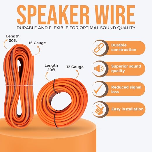 0 Gauge Dual Amplifier Wiring Kit, 3600W CCA Amp Install Kit for 2 Amplifiers – EA-PRMK0-DUAL