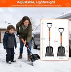7 in 1 Snow Shovel & Snow Brush Kit, 47.2" Ice Scrapers & Snow Shovel Kit, Car and 360° Pivoting Car Scraper Snow, 7 in 1 Extendable Snow Brush with Foam Grip Glove.
