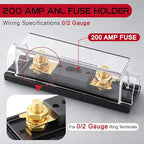 0 Gauge Dual Amp Wiring Kit Make Connections and Bring Power to Your Radio,Subwoofers and Speakers
