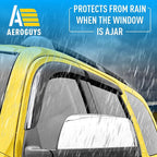 Extra Durable Window Deflectors Tape-On Window Visors Rain Guards Fit for Toyota Sequoia 2008-2022, Sun Visors, Wind Vent for Shades, Exterior Car Accessories - 4pcs. AG0693