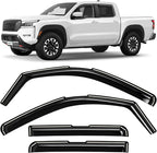 in-Channel Incredibly Durable Rain Guards for Nissan Frontier 2022-2026 Crew Cab, Original Window Deflectors, Vent Window Visors, Vent Deflector, 4 pcs. - 622102