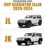 600D Cab Cover Windproof Sunshade Cover Compatible with 2007-2026 Jeep Wrangler JK JL 4 Door, 6-Layer Protection Frost Wiper & Mirror Covers Protect from Sunshine, UV, Snow, Rain
