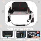 Kids Travel Tray for Car Seat, Road Trip Essential Kids Lap Tray | Toddler Gift for Boy Activities with Dry Erase Board, No-Drop iPad Holder Stand, Cooler Cup Holder & Adjustable Strap, Black