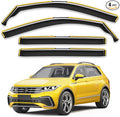 in-Channel Window Rain Guards Fit for Volkswagen VW Tiguan 2018-2024 Rain Guards Extra Durable Side Window Deflectors Visors Vent Visors Vent Shades Car Accessories -4 pcs