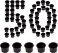 GSE Games & Sports Expert Jumbo Aluminum Cup Holder, Drop-in Cup Holder for Casino Poker Tables, Work Desks, Boats, RVs, Cars & Trucks (Black, 50-Pack)