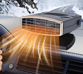 Portable Car Heater and Defroster, 12V Car Heater that Plugs into Cigarette Lighter, 200W Fast Heating Windshield Defroster Defogger, 360° Rotatable Car Heaters for Vehicle,RV,SUV(Black&Gold)