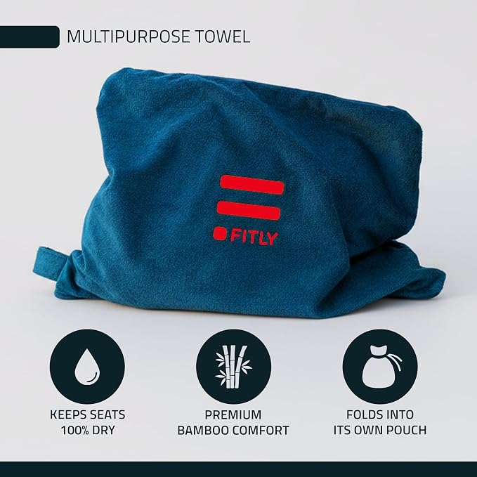 3-in-1 Multipurpose Towel - Bath Towels and Waterproof Car Seat Protector, Absorbent Gym Towel Cover After Workout for Yoga, Swimming, Camping, Beach - Microfiber Cover & Car Accessories - Red