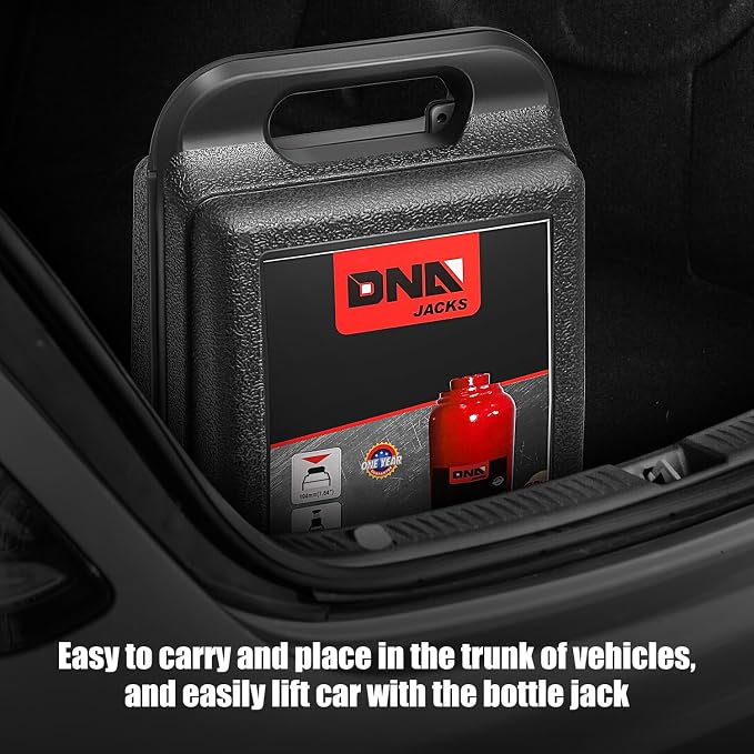 3 tons / 6000 lbs Lifting Automotive Welded Hydraulic Bottle Jack for Car SUV Pickup Truck, Auto Repair, with Manual Handle & Carrying Storage Case, Red