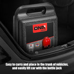 3 tons / 6000 lbs Lifting Automotive Welded Hydraulic Bottle Jack for Car SUV Pickup Truck, Auto Repair, with Manual Handle & Carrying Storage Case, Red