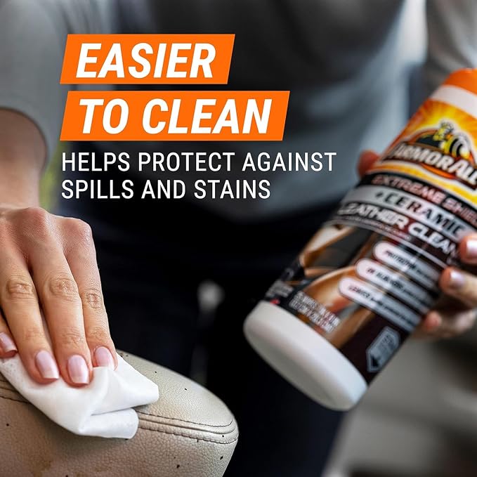 Ceramic Car Leather Cleaning Wipes, Use on Heated Seats and Leather Surfaces, Includes Ceramic Leather and Extreme Protectant Wipes - 2 Count