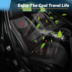 Cooling Car Seat Cushion Front Seat,12V&24V Cooling Seat Cover for Cars with 10 Fans,Cooled Seat Cover for Car SUV Truck Universal Fit (Black)