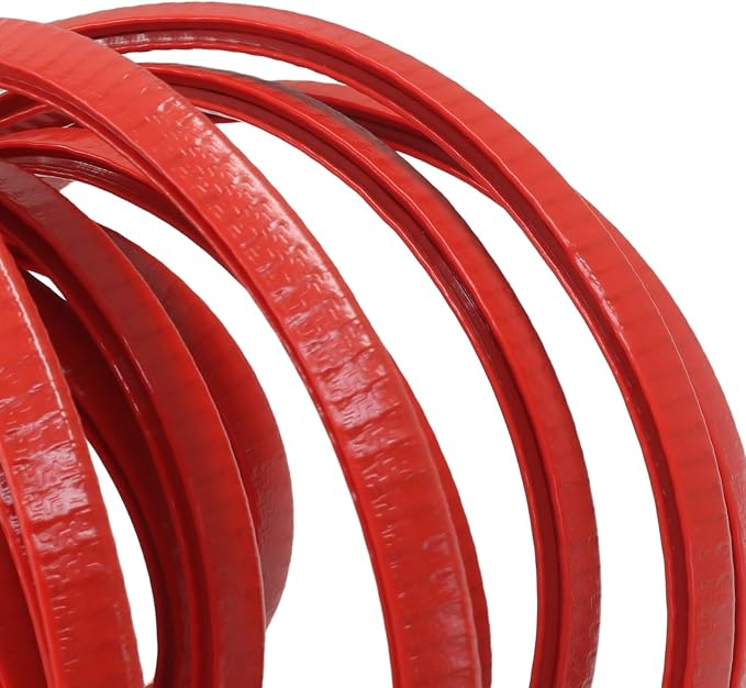 16.5 Ft Car Door Edge Guards, Red Rubber | Universal, Rubber U-Shaped Trim Protector, No Glue Required