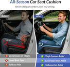 Wedge Car Seat Cushion for Tailbone Pain Relief & Better Visibility | Ergonomic Memory Foam Seat Cushion for Car with Breathable Channel Design, Fits Car, SUV, Truck, Non-Slip Mesh Cover