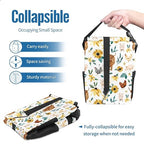 Car Trash Can with Lid Boho Floral Highland Cow Pig Collapsible Reusable Leak-Proof Auto Garage Bag,Hanging Vehicle Car Accessories Interior Car Organizer
