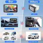 Portable Wireless with Apple CarPlay and Android Auto Screen for Car, 7" HD Touch Screen Car Stereo with Mirror Link, Bluetooth 5.2, Backup Camera, AUX,FM Transmitter for All Vehicle