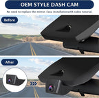4K Dash Cam Compatible with Toyota RAV4 2019-2021, Prime 2021-2024,LE Limited Premium XLE TRD Hybrid Model A,No Vent Hole,OEM Size,UHD 2160P,Loop Record,G Sensor,WiFi & APP,64GB Card