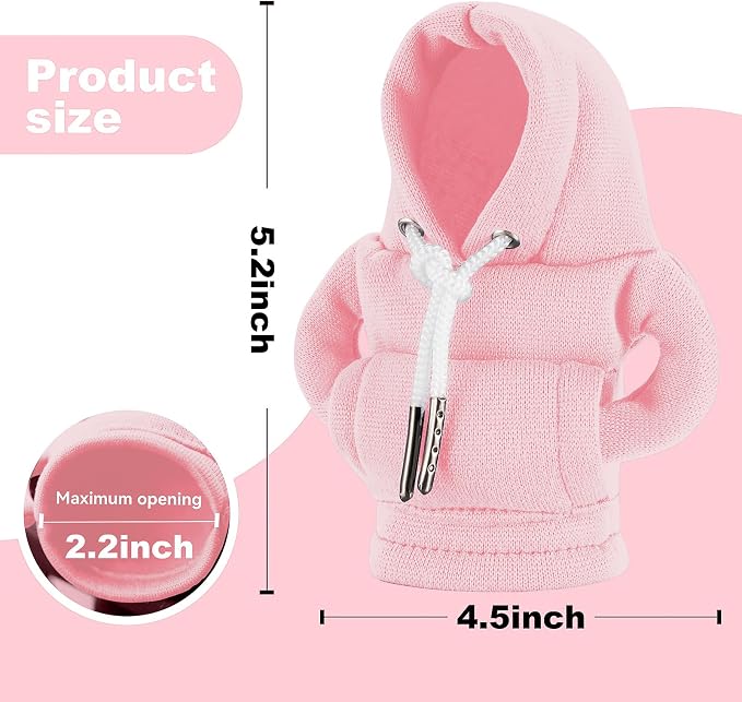 SLLAK Gear Shift Hoodie, Universal Car Shift Knob Cover, Mini Hoodie for Car Shifter, Automotive Interior Cute Gadgets, Car Accessories and Decorations for Women