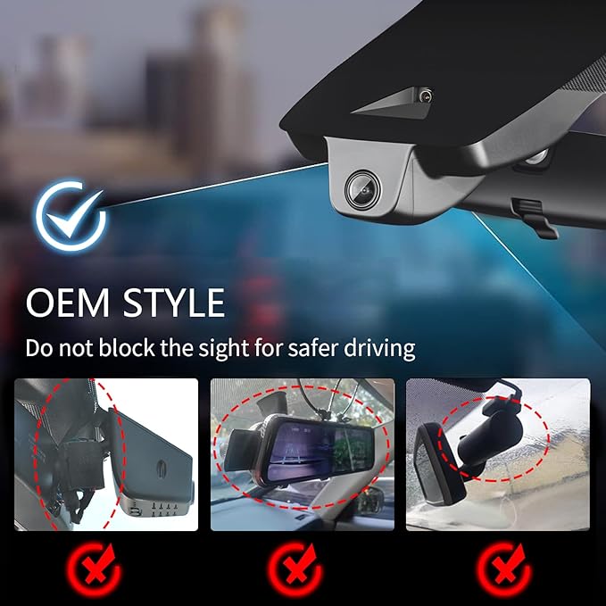 Front 4K & Rear 1080P Dash Cam for Toyota Corolla Cross 2022 (Model B) | & Corolla Cross Hybrid 2022, LE L XLE etc, Integrated OEM Look, 2160P UHD Video, Built-in WiFi & APP, GPS, 128GB Card