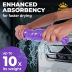 Premium 2pk +1 Free Shammy Cloth for Car Drying - 26"x17" - Super Absorbent Chamois Towel - Scratch-Free, Reusable & Soft Wash Cloth - Car Drying Towels