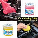 Car Cleaning Gel Putty, Reusable Interior Cleaning Slime Dust Remover, Auto Detailing Cleaning Gel for Vents Keyboard Crevice, Car Accessories Gift Yellow & Pink
