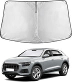 Windshield Sunshade Compatible for Audi Q8 2019-2024 2025 2026, Sun Visor for Front Windshield & Window Sun Shade Cover, UV Heat Blocker & Protector, Car Accessories