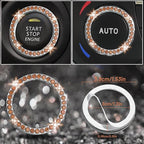 12 Pcs Bling Car Accessories Set for Women Car Floor Mats Full Set Steering Wheel Cover Seat Belt Covers Coasters Universal Fit Car SUV Truck Van Champagne
