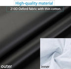 Half Car Cover All Weather Car Body Cover for All Season Sunshade Cover Snow Cover Waterproof 210D Polyester with Cotton (Fit MPV/SUV)