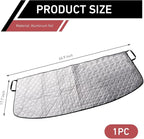 Car Windshield Cover, Anti-Snow and Anti-Debris Front Windshield Protector, Easy-to-Store Rain Gutter Shield for Blocking Leaves Rainwater Gravel, for Cars SUVs Autumn/Winter (Silver)