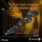 A-Series Plus TS-A1601C 6.5” 2-Way Speakers (Pair) – 350W Max, Crisp Highs + Clear Vocals, Enhanced Bass, Ideal Factory Upgrade, Installation Adaptors Included