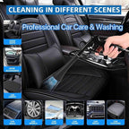 Car Cleaning Gun,High Pressure Air Blow Gun,Fast Interior Dryer Car Detailing Kit,Car Detailing Tools for Quickly Blowing Dust and Dirt Away Working with Compressed Air(2 MORE REPLACEMENT BRUSH HEADS)
