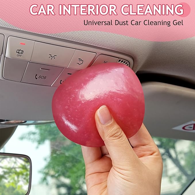 Car Cleaning Gel Car Cleaning Putty Car Putty Car Interior Cleaner Car Slime Car Detailing Kit Car Accessories Gifts for Dad Men Him Women Stocking Stuffers Pink