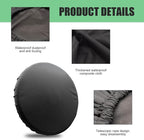 Car Steering Wheel Cover Sun Shade, Anti-heat & Waterproof Steering Wheel Protector, Thickened Composite Scratch-resistant Protective Cover, for Most Cars, Trucks, SUVs (Black)