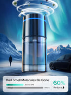 Ceeniu Smart Car Air Freshener, Larger 135ml Capacity, Long-Lasting 6-Month Fragrance, Auto On/Off, Quiet Operation, Stylish Ambient Light, Premium Scent for Women, CF3 Diffuser, Bamboo Forest Scent