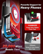 【85+LBS Strongest Suction & Military-Grade Ultimate Car Phone Mount【Patent & Safety Certs】 Cell Phone Holder for Dash Windshield Vent for iPhone 17 Pro Max Automobile Accessory Kits,Red