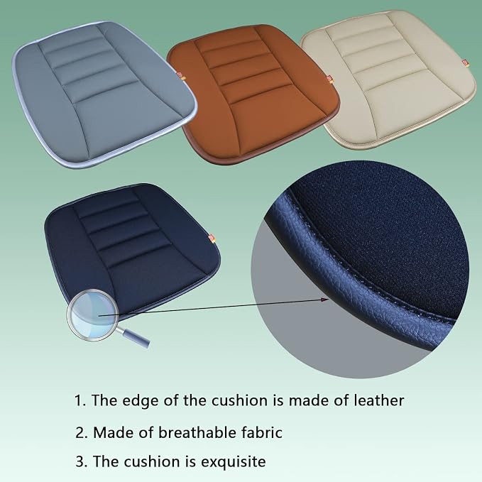 Car Seat Cushion Pad for Driving, Chair Cushion for Office/Truck with Memory Foam, Seat Cushion Comfortable and Durable Black | Memory Foam, For Driving, For Office/Truck, Comfortable and Durable
