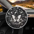 Butterfly Car Steering Wheel Cover Shade Cover, Cooling Steering Wheel Sun Block Anti-Heat Aluminum Foil Steering Wheel Sun Heat Shield for SUV Truck Van