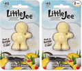 Little Joe 96412 Pina Colada Scent Car Air Freshener Clip Provides Long-Lasting Freshness in a Compact Design, Fights Odors for up to 45 Days, Cute Car Odor Eliminator, Non-Toxic, Pack of 2