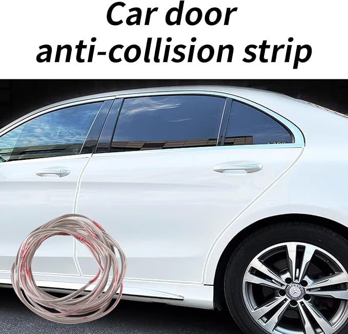 16.3ft Car Door Edge Protectors, Door Edge Guard, U-Shaped Rubber Edge Trim Car Door Protector,Suitable for Most Cars, Trucks, Suvs（Transparent 16.3ft)