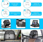 Baby Car Mirror with 4.3'' HD Night Vision Function Display, Safety Car Seat Camera with Wide Crystal Clear View, Easily Observe The Baby’s Move(Not USB)