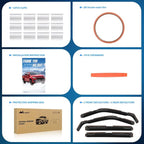 in Channel Window Deflectors for Ford Explorer 2011 2012 2013 2014 2015 2016 2017 2018 2019 Vent Window Visors,Rain Guards-4PCS