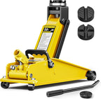 3 Ton (6600 lbs) Floor Jack, Heavy Duty Steel Hydraulic Jack for Car, Low Profile Floor Jack with Rubber Pad, Quick Lift Car Jack with Lifting Range 7.1'' to 20.9'', Yellow